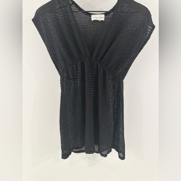 Jordan Taylor Beachwear Gofret Short Sleeve Cover Up Black Size Small - Picture 4 of 6